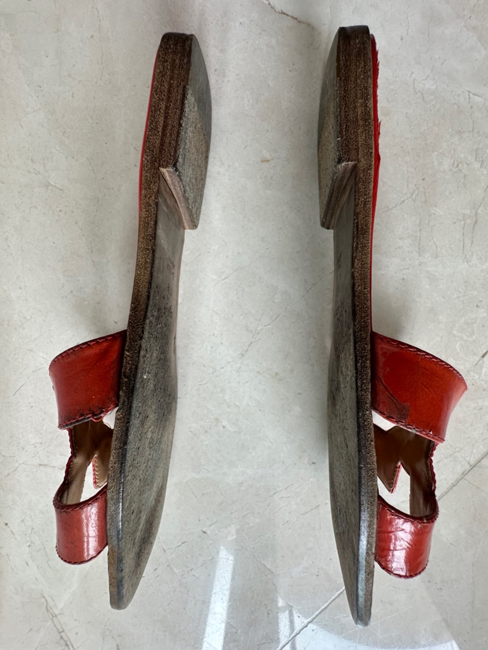 Hermes Oran Women’s Sandals Orange Size 40.5 - Picture 5 of 11